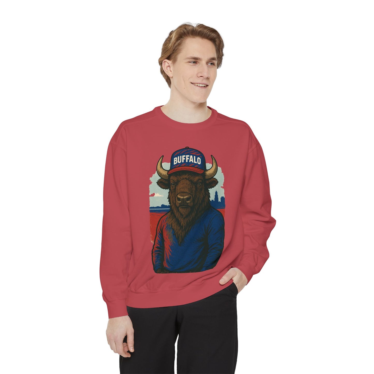 Buffalo Wearing Buffalo -Dyed Sweatshirt