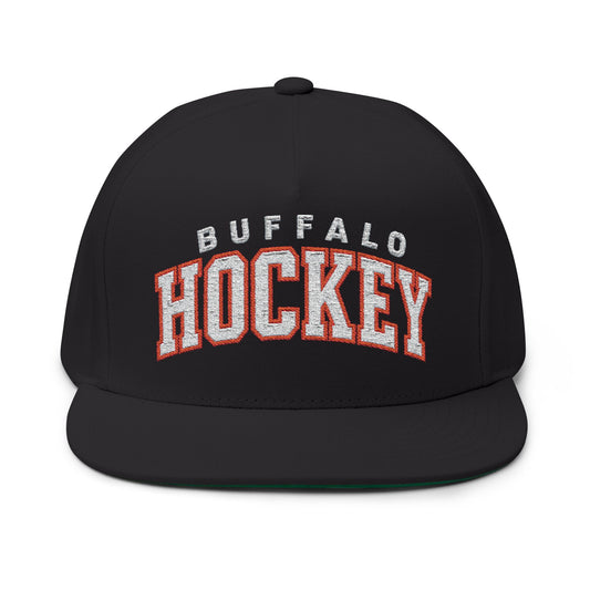 Buffalo Hockey Hat – Red, Black & White Embroidered Snapback
