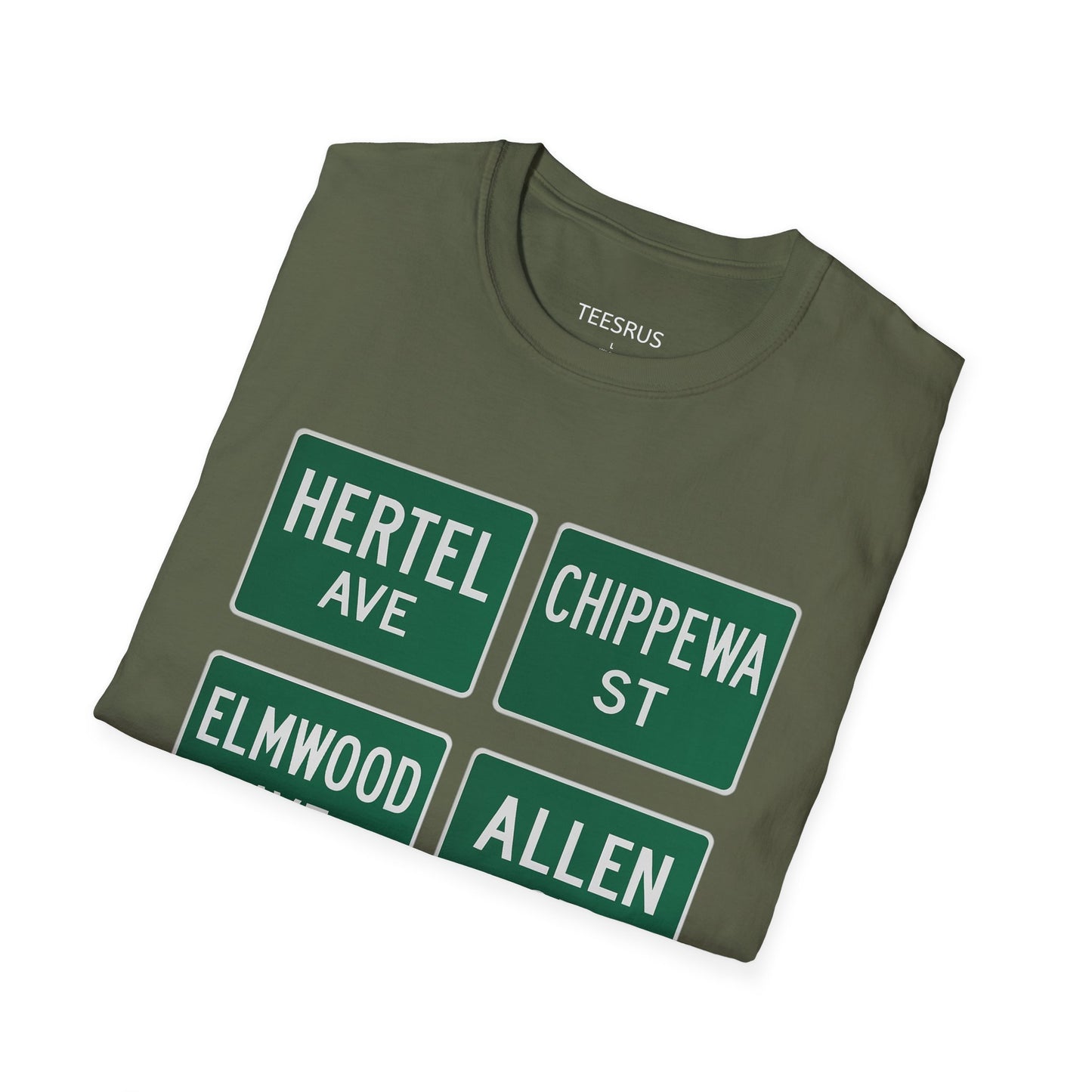 Buffalo NY Street Sign Unisex Softstyle T-Shirt, Tee, Shirt, Apparel, Top, Tee for Buffalo Lover