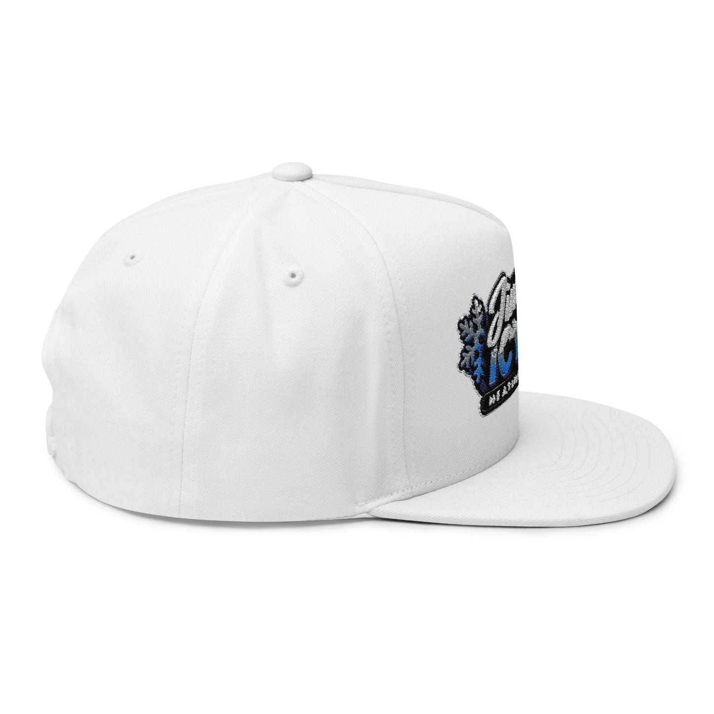 Embroidered Flat Bill Cap — "Jimmy’s Icy Hot Heating & Cooling" Logo