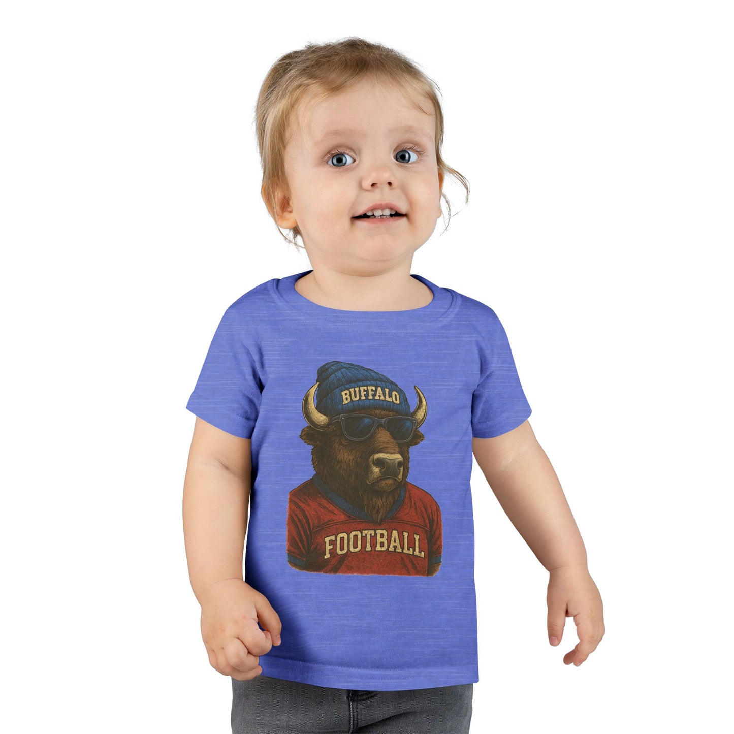 Toddler T-shirt with Buffalo Wearing Buffalo Tshirt Design