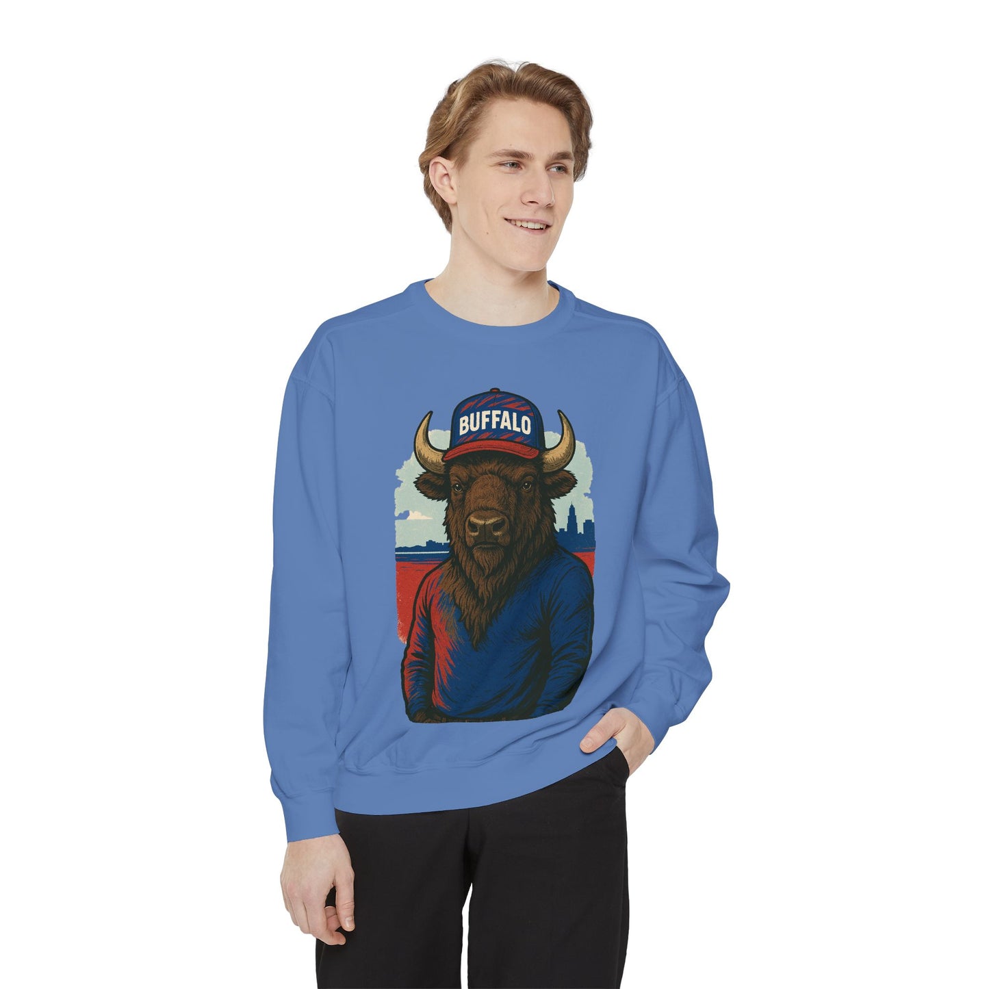Buffalo Wearing Buffalo -Dyed Sweatshirt