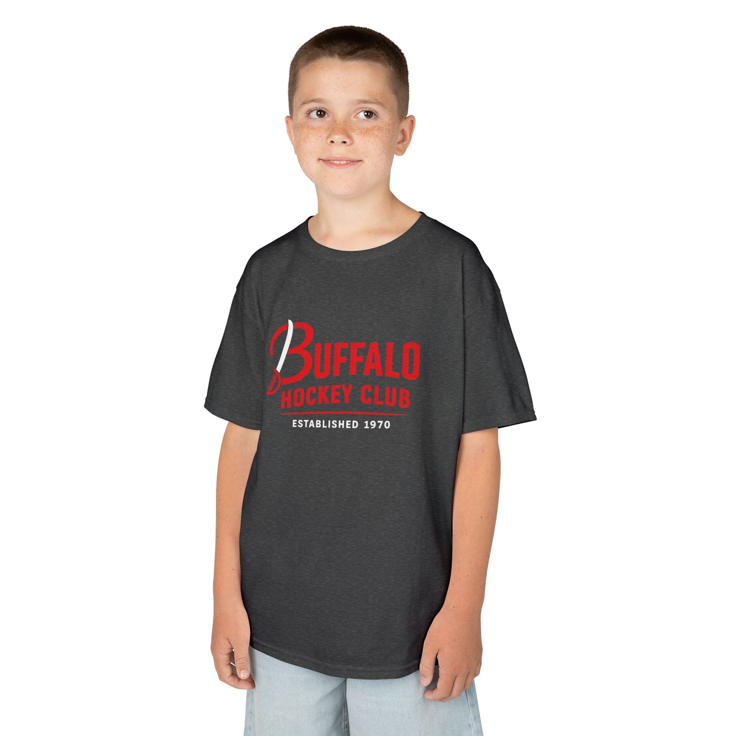 Buffalo Hockey Club Kids T‑Shirt — Youth Ice Hockey Fan Tee