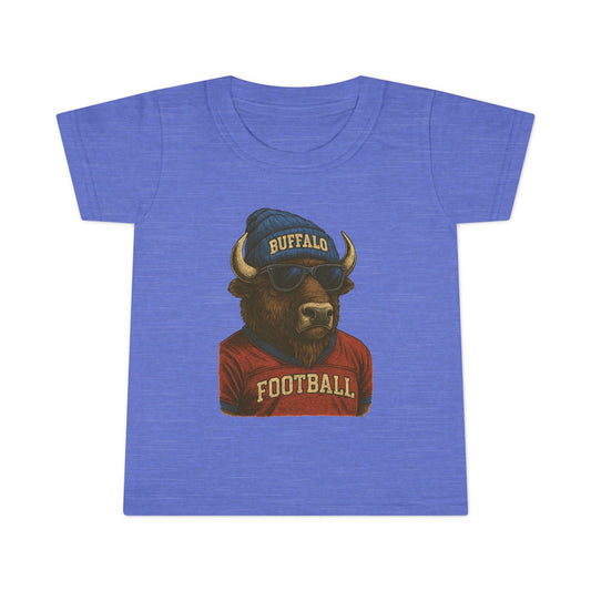 Toddler T-shirt with Buffalo Wearing Buffalo Tshirt Design