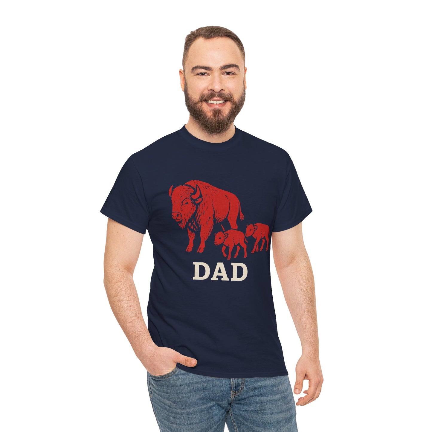 Buffalo Family Matching Tee, Dad and Kids Unisex Heavy Cotton Shirt, Father's Day Gift, Family Outfit, Buffalo Plaid Tee, Matching Family