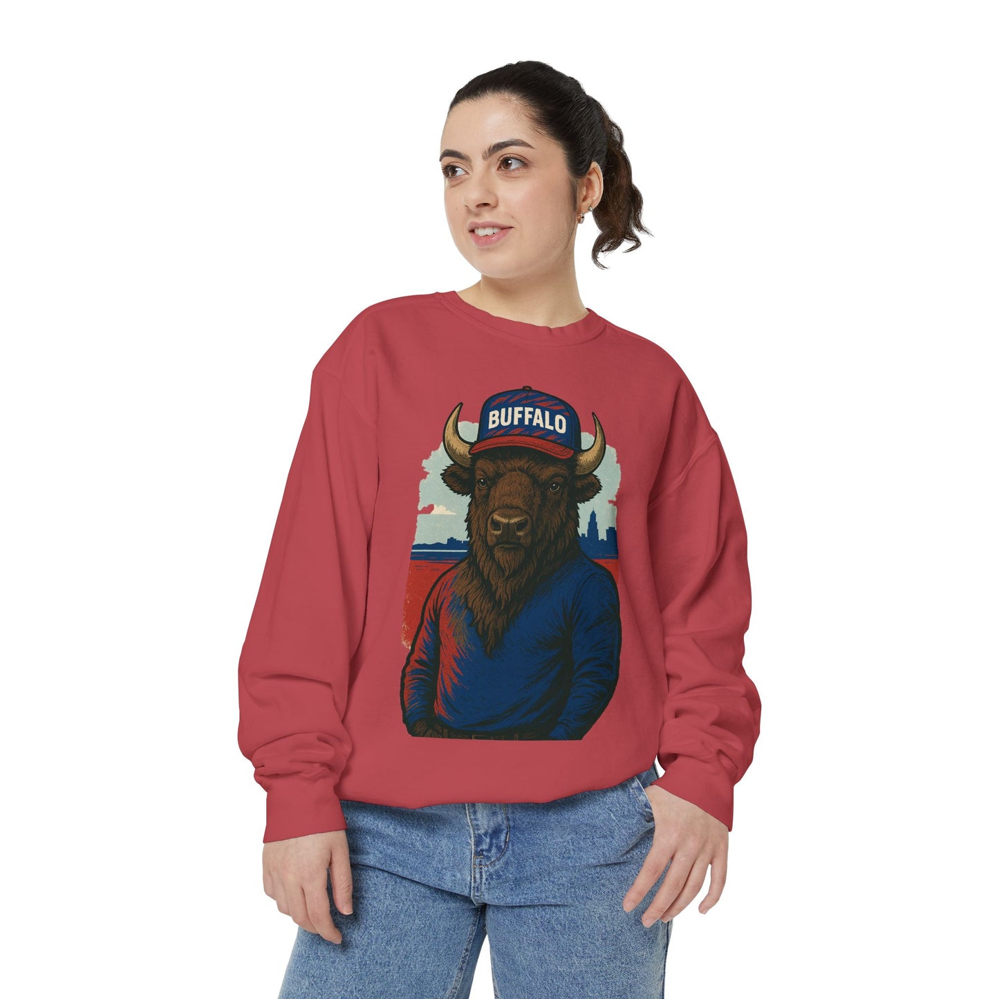 Buffalo Wearing Buffalo -Dyed Sweatshirt