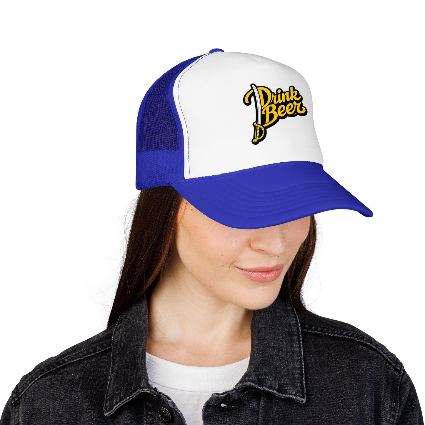Buffalo Hockey Trucker Hat — "Drink Beers" Foam Trucker Hat