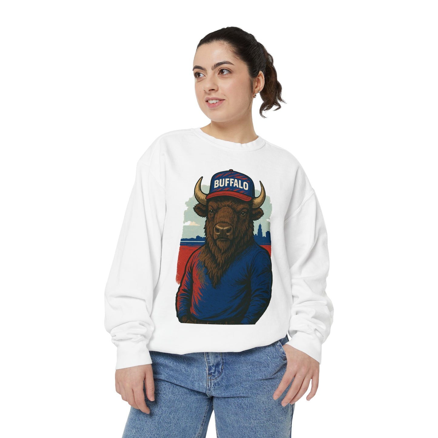 Buffalo Wearing Buffalo -Dyed Sweatshirt