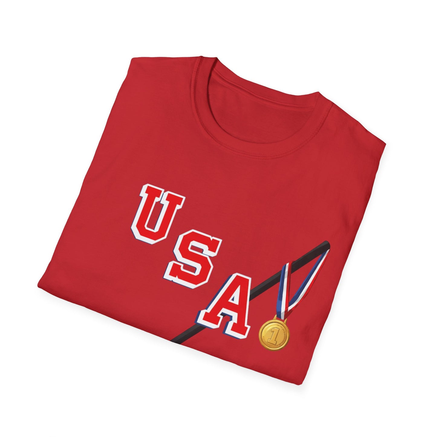 USA Hockey T‑Shirt – Hockey Stick & Gold Medal Team Tee