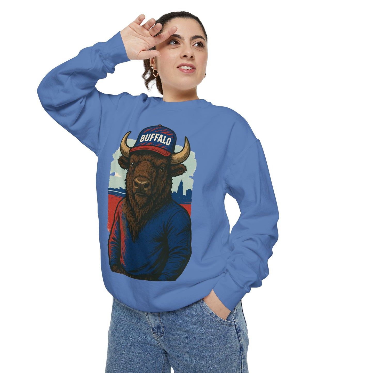 Buffalo Wearing Buffalo -Dyed Sweatshirt