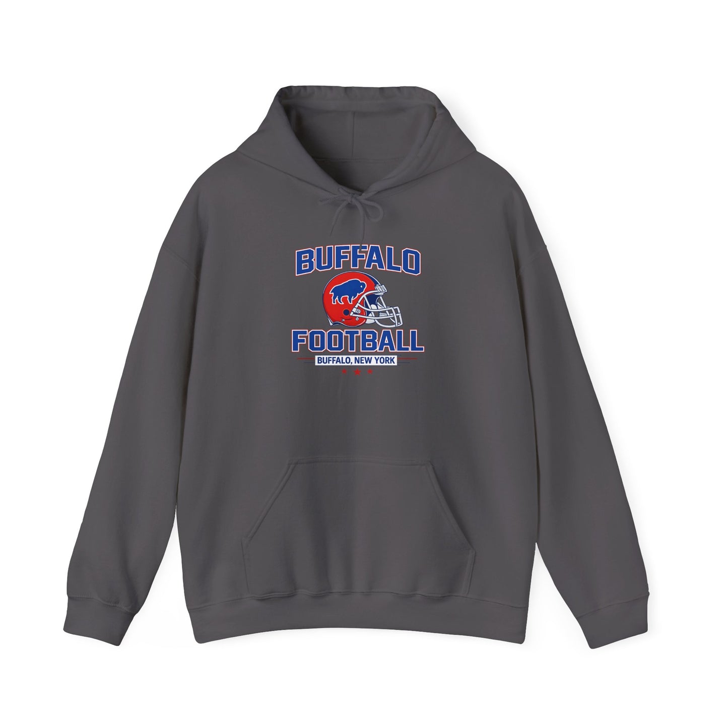 Buffalo Football Hoodie | Vintage Buffalo Helmet Pullover Hoodie | Buffalo NY Fan Apparel