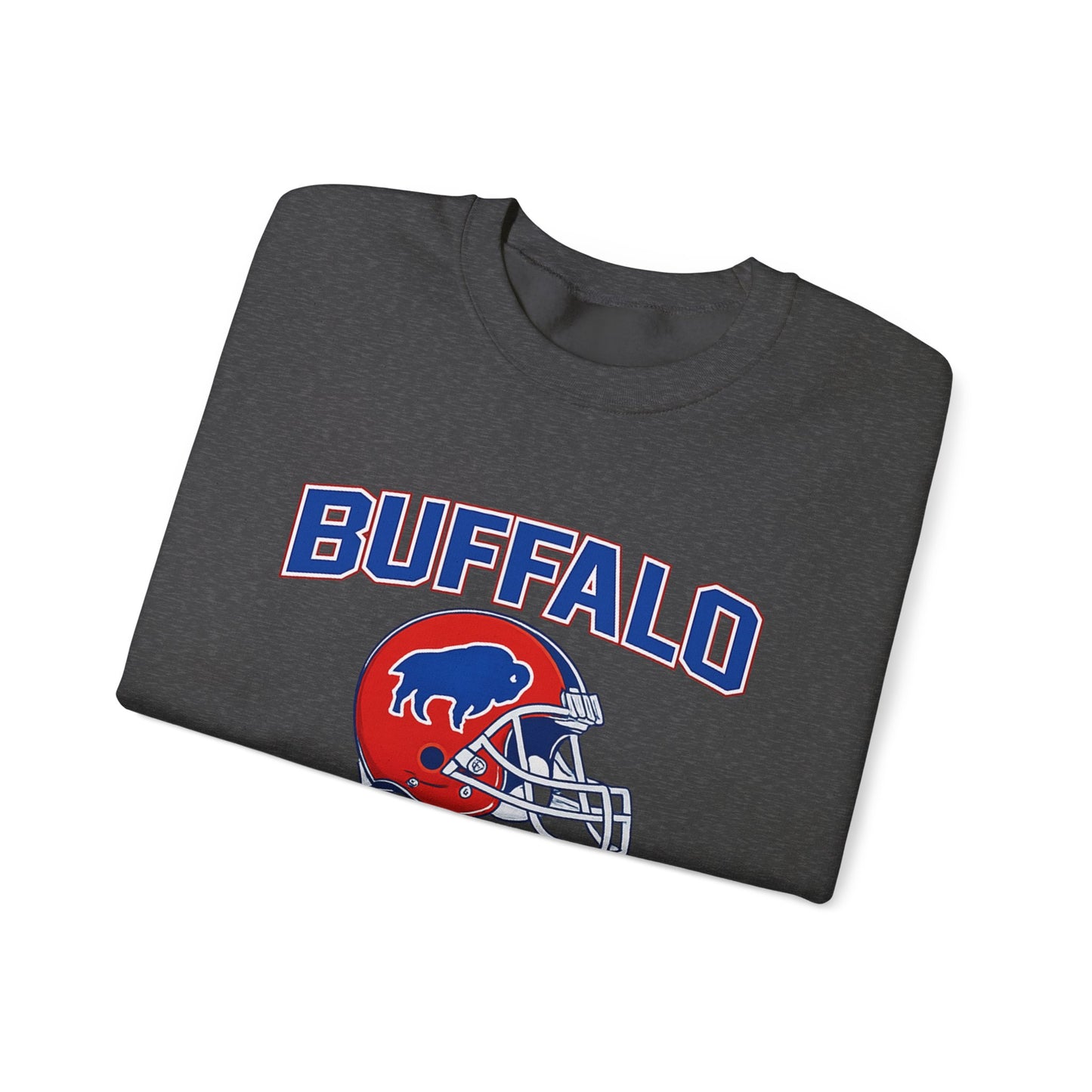 Buffalo Football Crewneck Sweatshirt – 716 Helmet Graphic | Teesrus716
