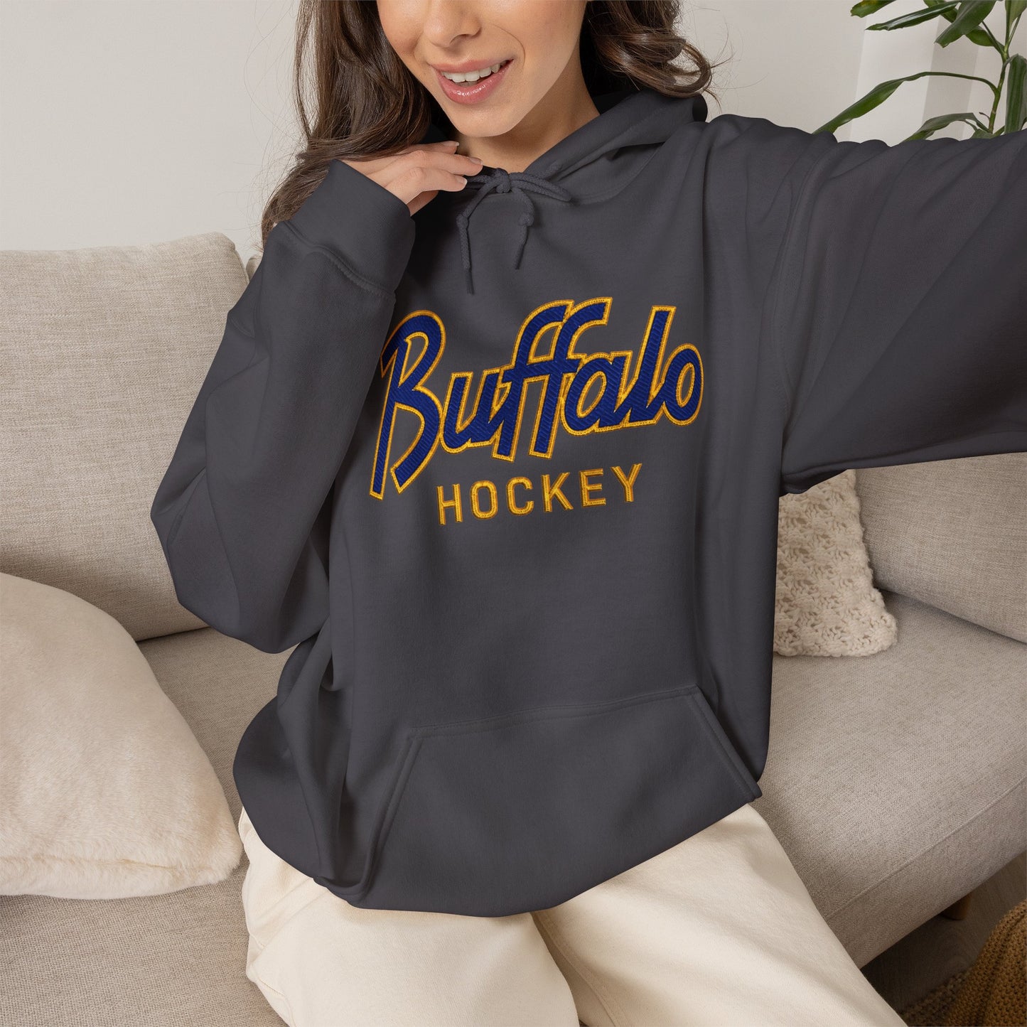 Buffalo Hockey Hoodie | Vintage Buffalo Hockey Sweatshirt | Buffalo Hockey Apparel | Buffalo NY Hoodie