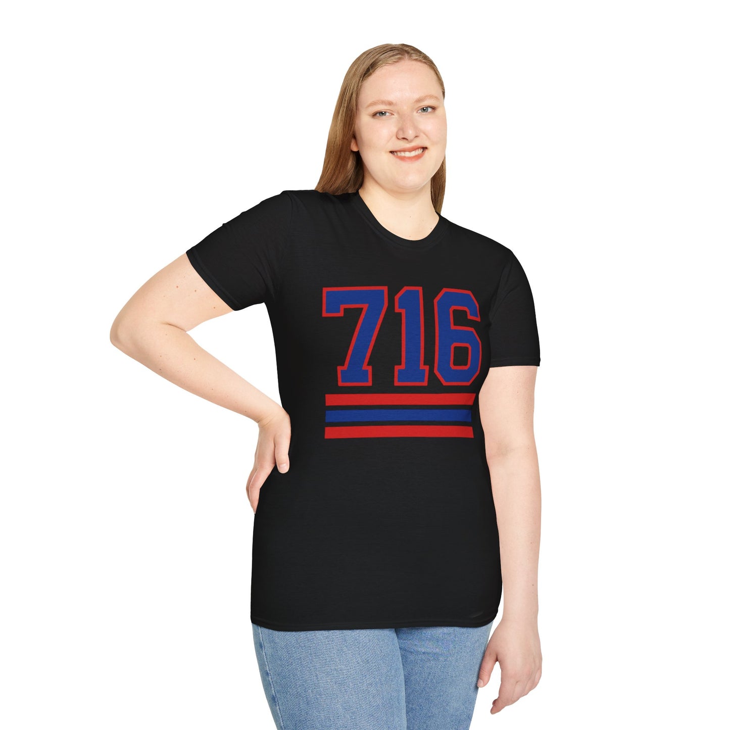 716 Buffalo T-Shirt – Retro Area Code Athletic Graphic Tee | Teesrus716