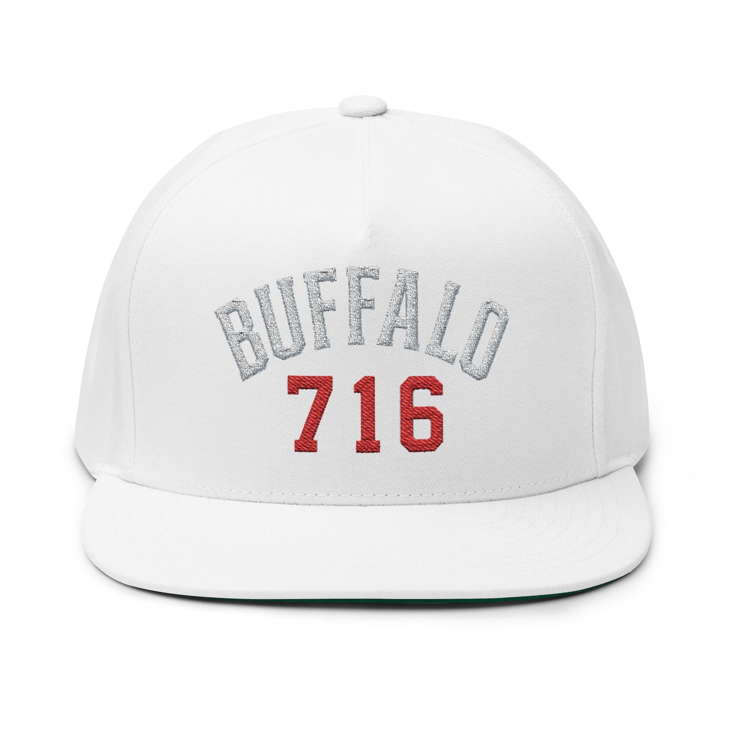 Buffalo 716 Flat Bill Hat | Embroidered Buffalo Snapback Cap | Buffalo Football Apparel