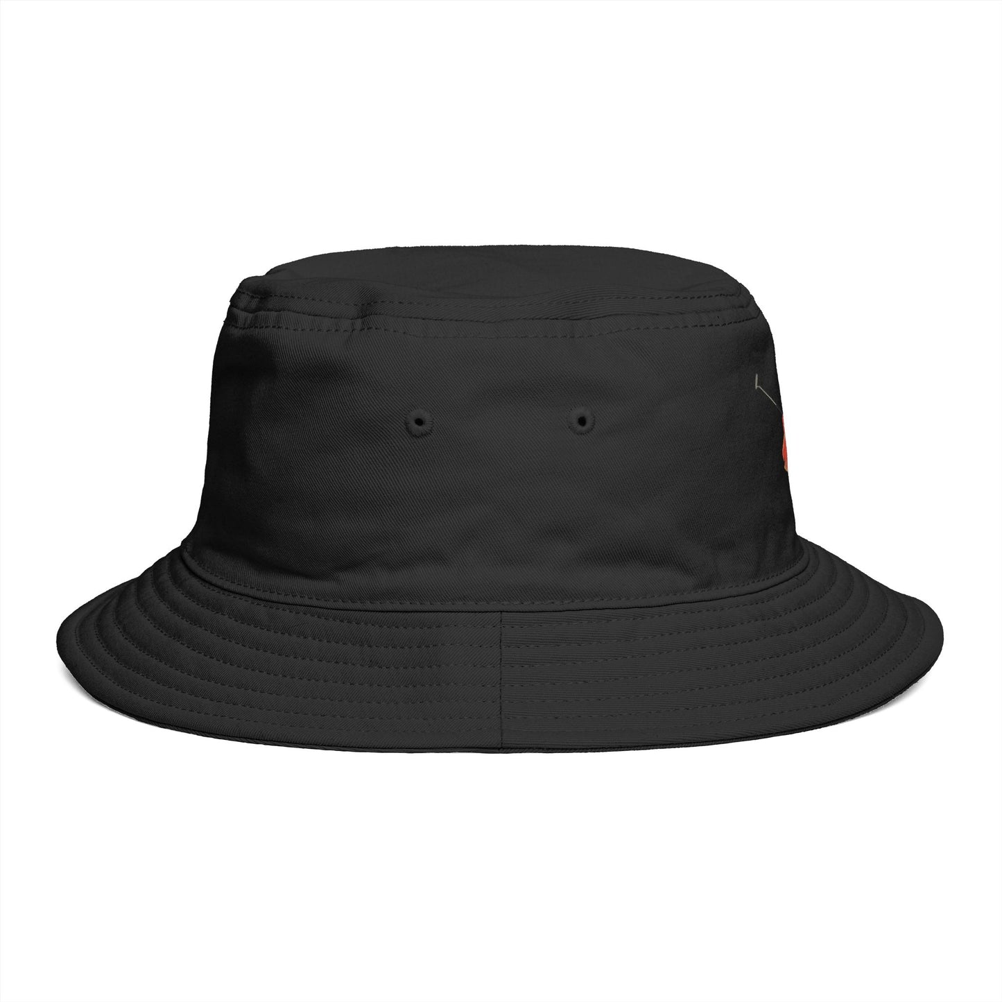 Brown Bucket Hat with Vintage Circus Performer Embroidery