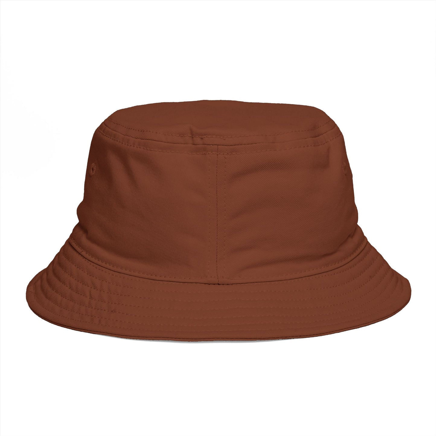 Brown Bucket Hat with Vintage Circus Performer Embroidery