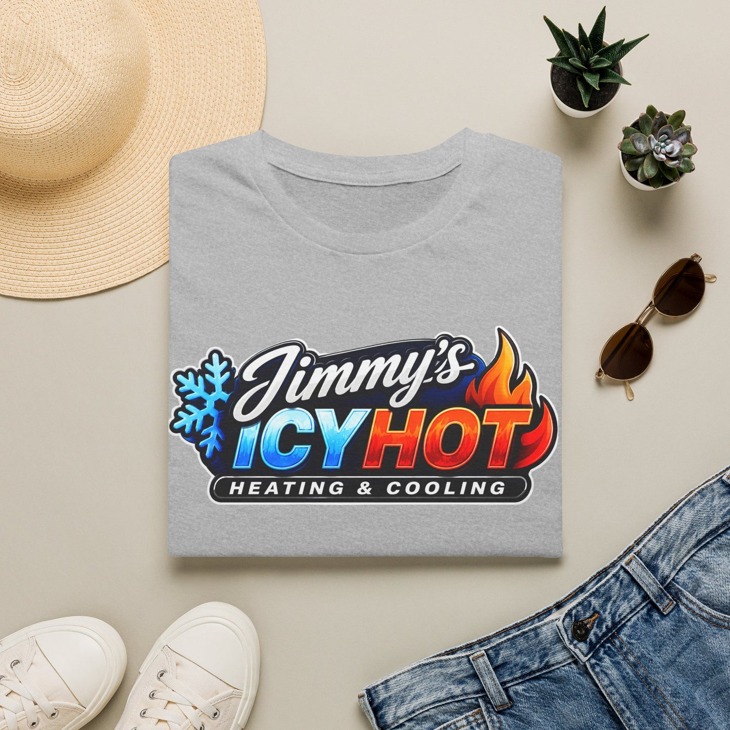 Jimmy's Icy Hot Heating & Cooling Logo T-Shirt