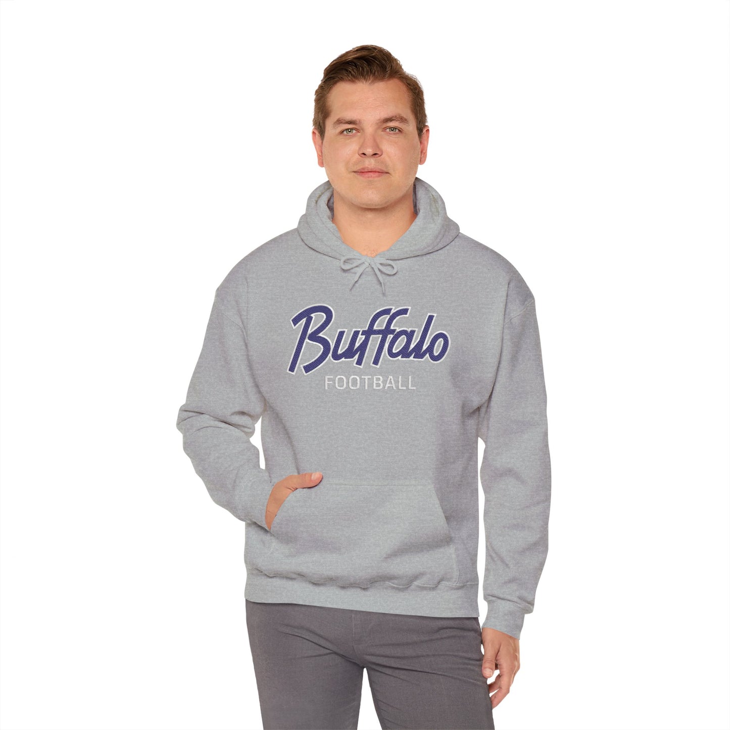 Buffalo Football Nickel City Hoodie | Vintage Embroidered Buffalo Football Hooded Sweatshirt