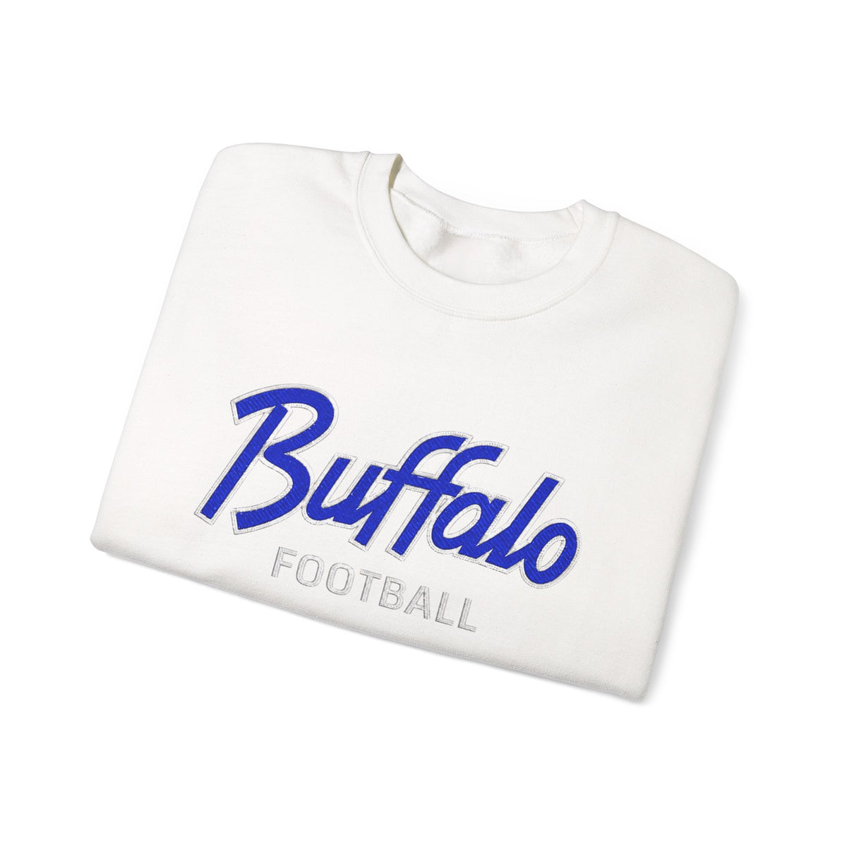 Buffalo Football Nickel City Crewneck Sweatshirt | Vintage Embroidered Buffalo Football Sweatshirt