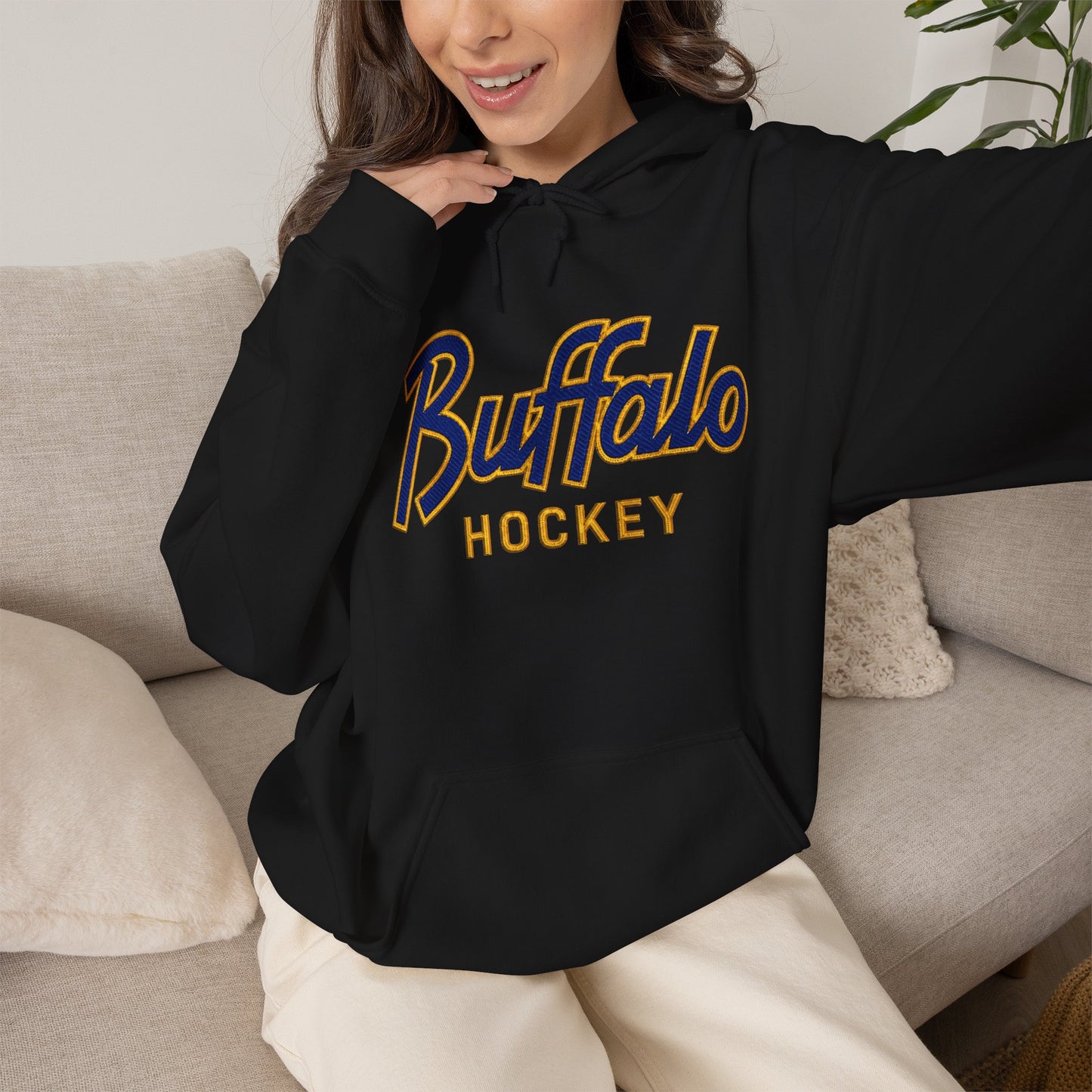 Buffalo Hockey Hoodie | Vintage Buffalo Hockey Sweatshirt | Buffalo Hockey Apparel | Buffalo NY Hoodie
