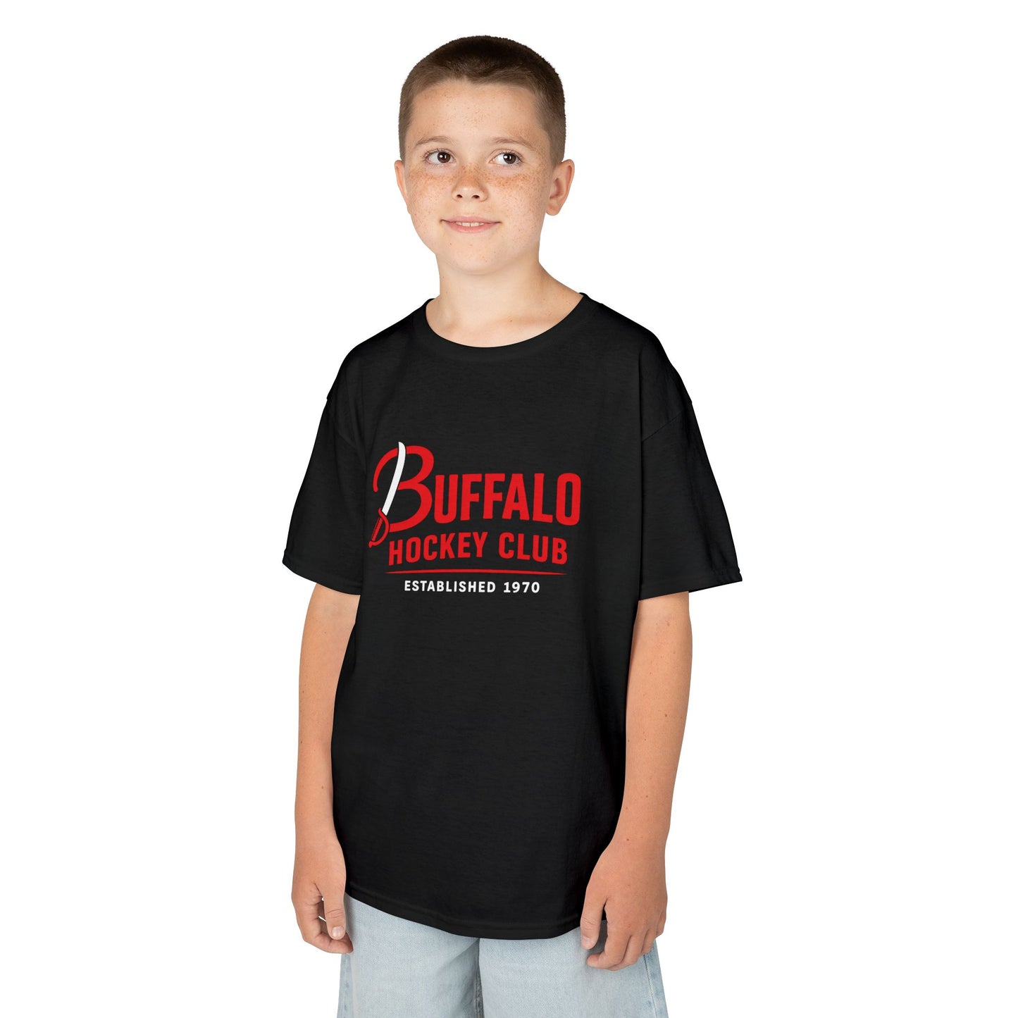 Buffalo Hockey Club Kids T‑Shirt — Youth Ice Hockey Fan Tee