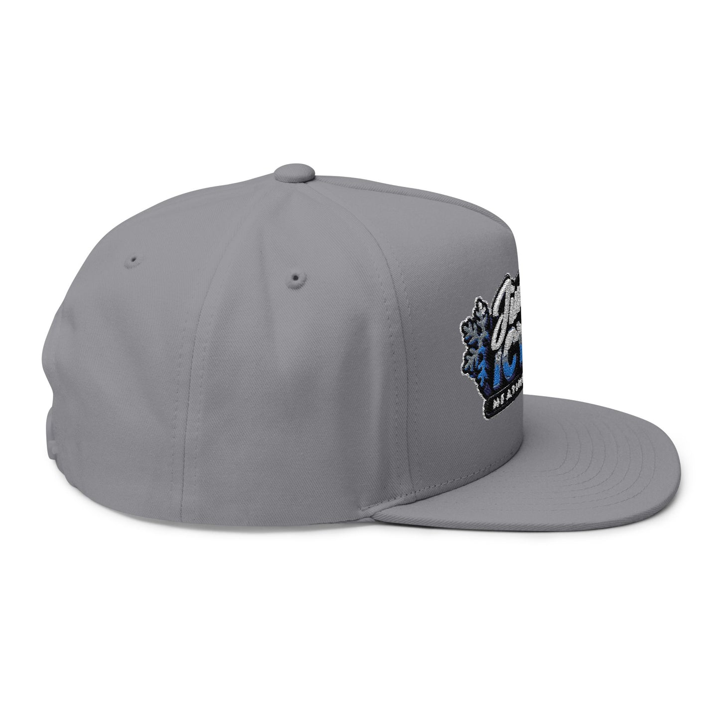 Embroidered Flat Bill Cap — "Jimmy’s Icy Hot Heating & Cooling" Logo