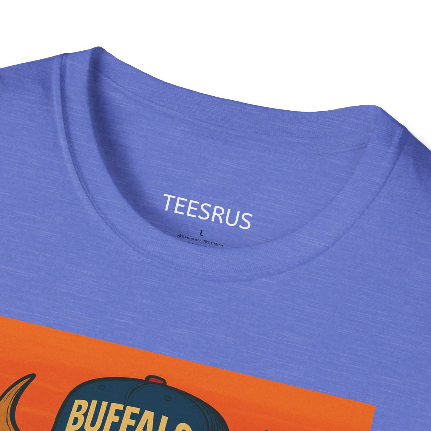 Buffalo Graphic T-Shirt – Buffalo Feeding Baby Dolphin Design | Teesrus716