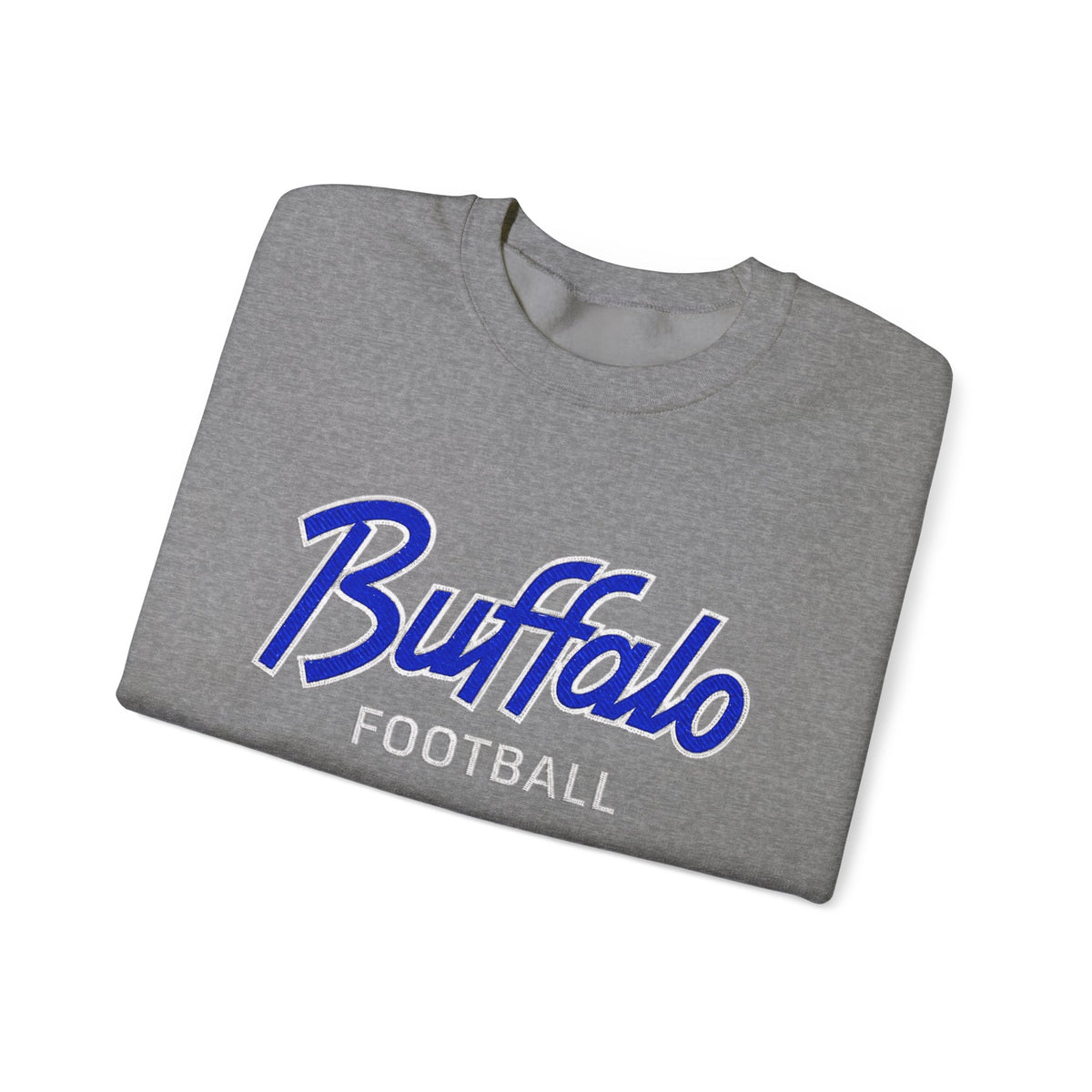 Buffalo Football Nickel City Crewneck Sweatshirt | Vintage Embroidered Buffalo Football Sweatshirt