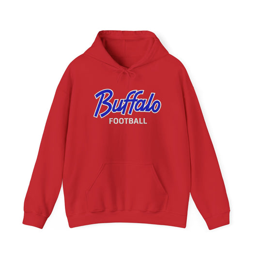 Buffalo Football Hoodie – Retro Buffalo Football Sweatshirt | Red & Blue