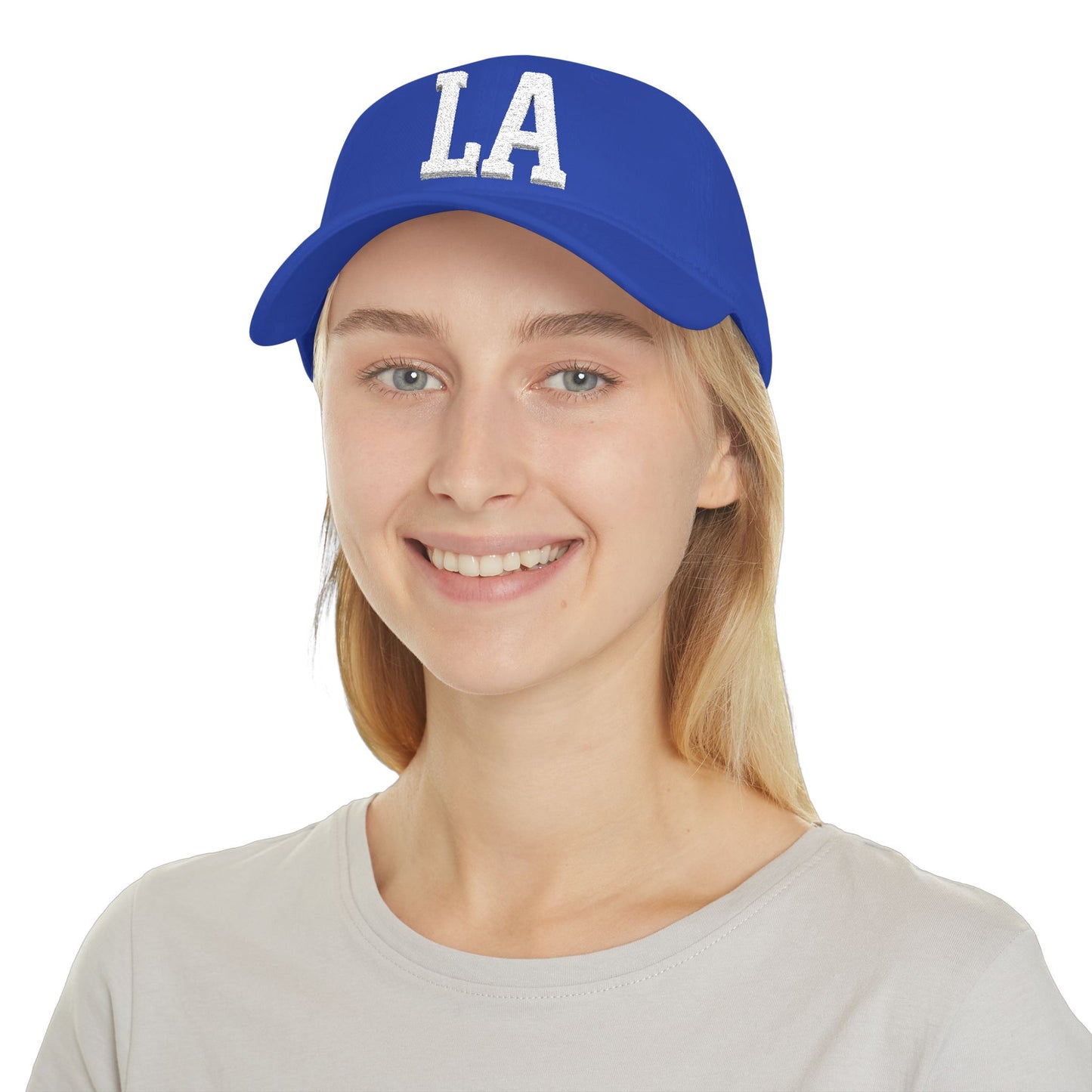 LA Chenille Patch Baseball Hat – Retro Los Angeles Low Profile Baseball Cap | Teesrus716