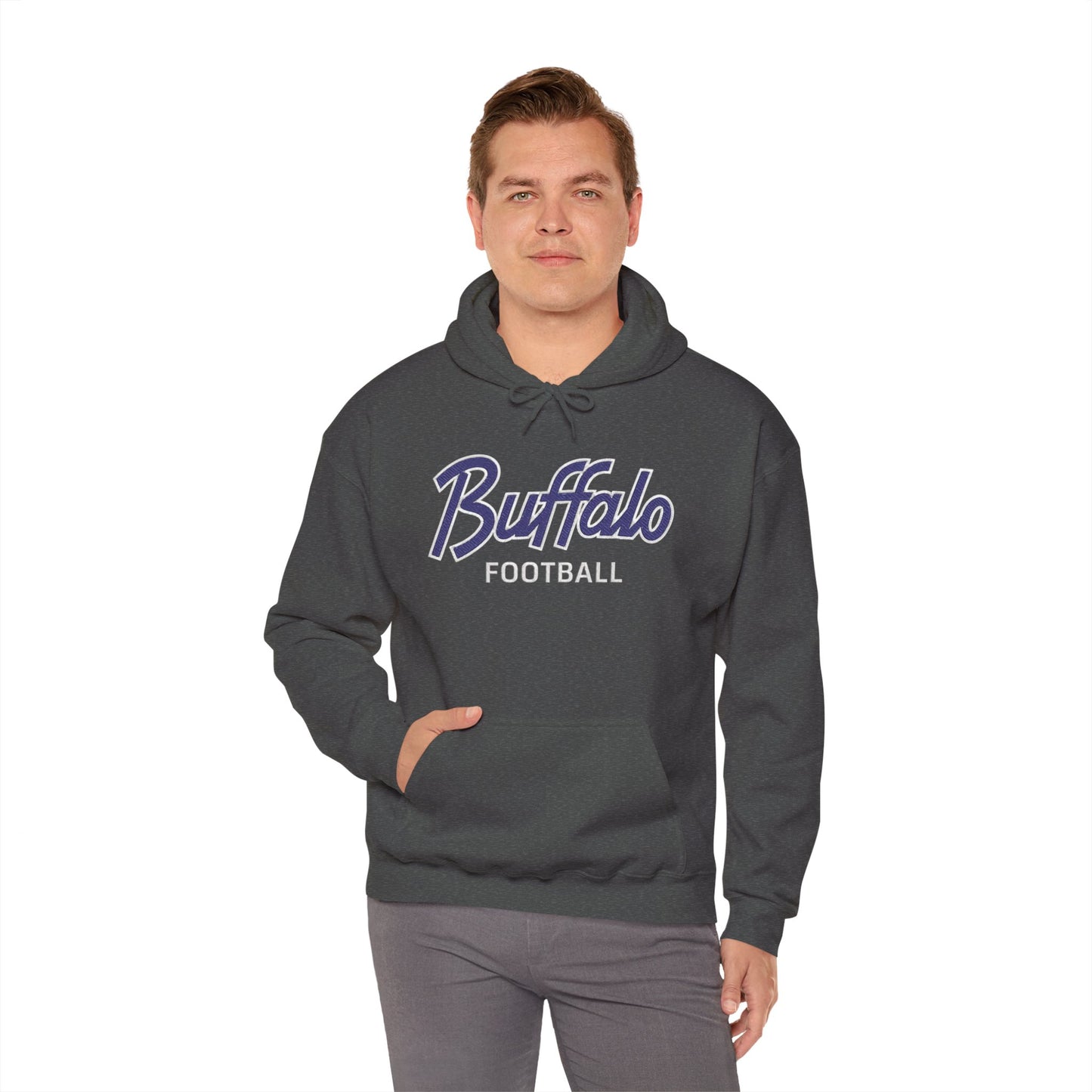 Buffalo Football Nickel City Hoodie | Vintage Embroidered Buffalo Football Hooded Sweatshirt