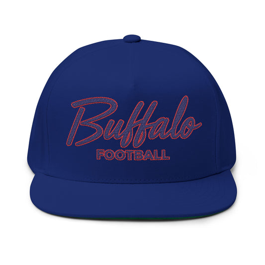 Buffalo Football Hat – Retro Script Buffalo NY Snapback Cap | 716 Sideline Gear