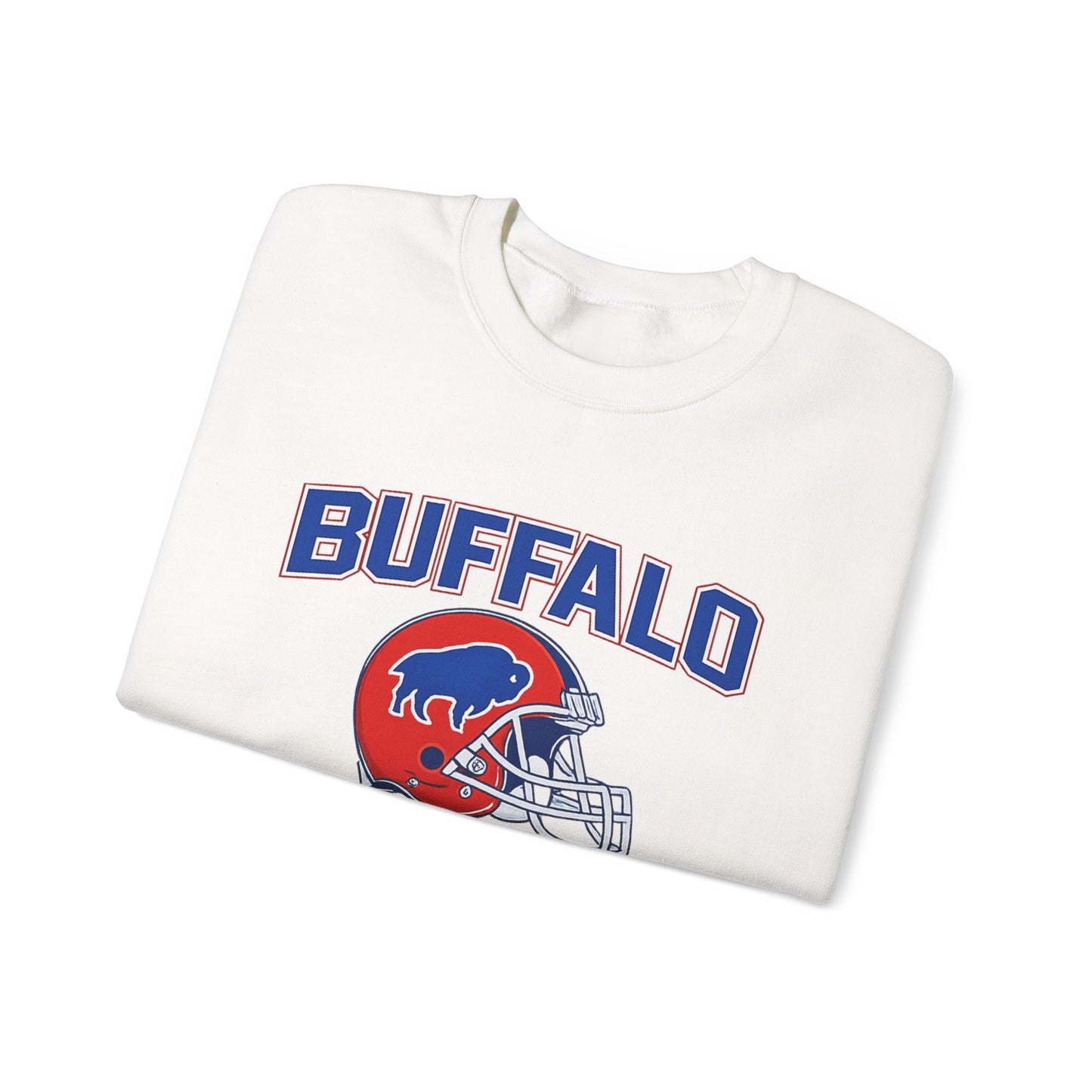Buffalo Football Crewneck Sweatshirt – 716 Helmet Graphic | Teesrus716