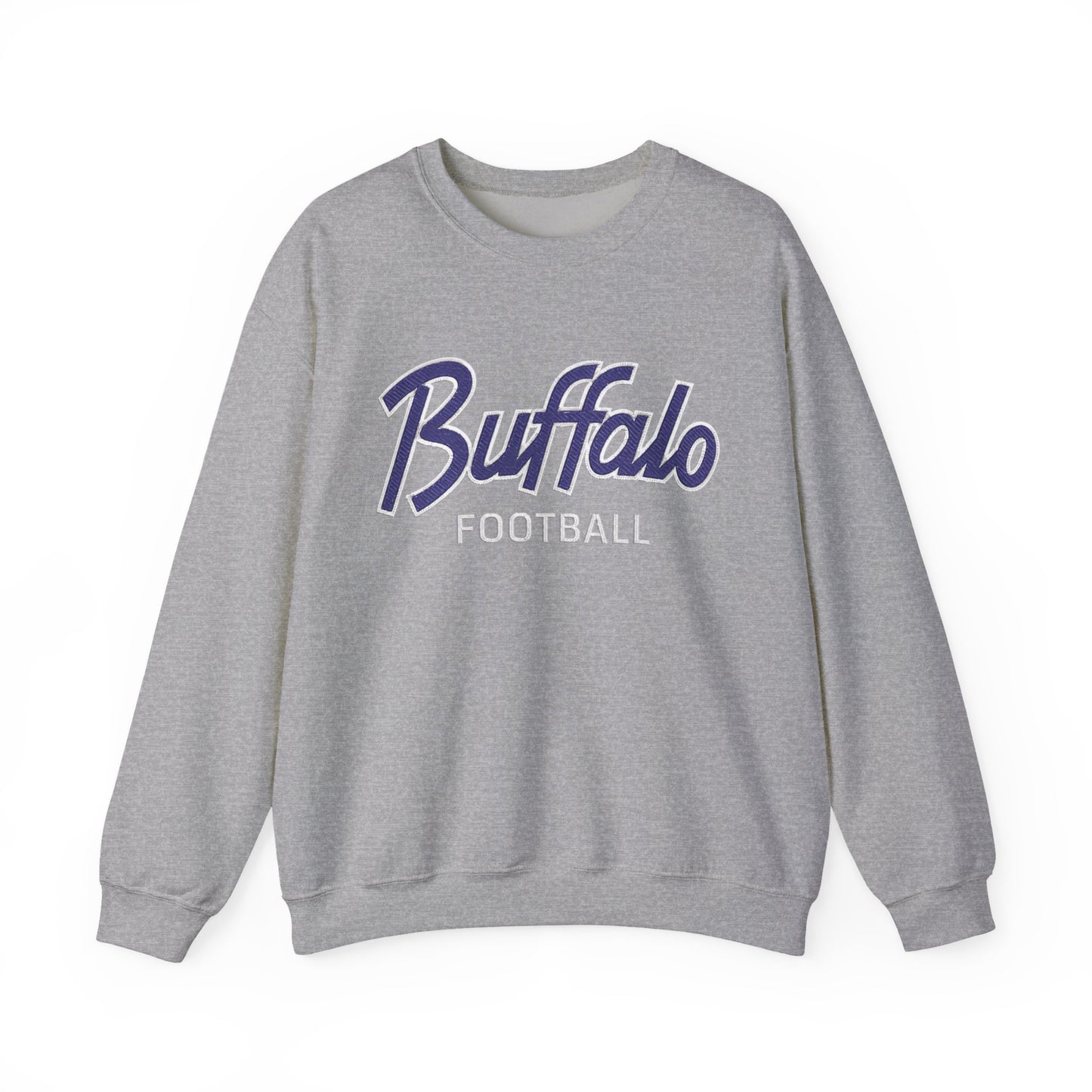 Buffalo Football Nickel City Crewneck Sweatshirt | Vintage Embroidered Buffalo Football Sweatshirt