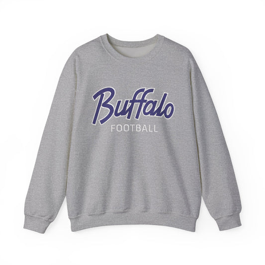 Buffalo Football Nickel City Crewneck Sweatshirt | Vintage Embroidered Buffalo Football Sweatshirt