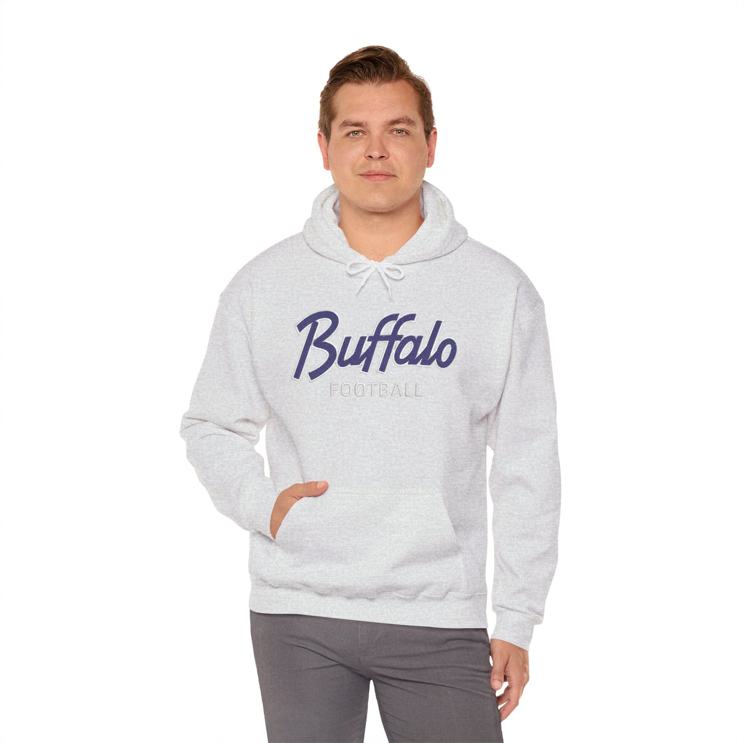 Buffalo Football Nickel City Hoodie | Vintage Embroidered Buffalo Football Hooded Sweatshirt