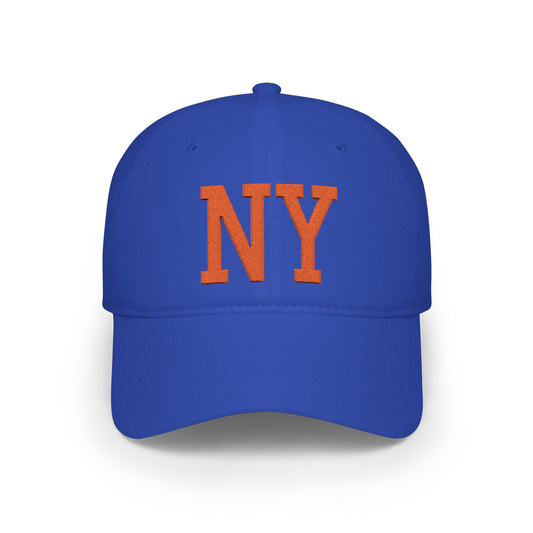 NY Chenille Patch Baseball Hat – Retro Flushing Baseball Dad Cap | Teesrus716