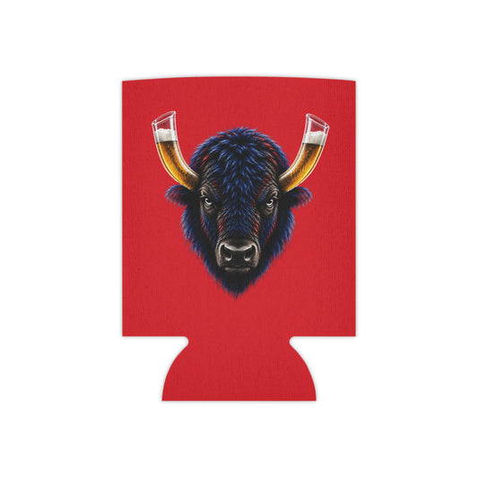 Buffalo Football Beer Can Cooler – Buffalo Beer Horn Tailgate Koozie