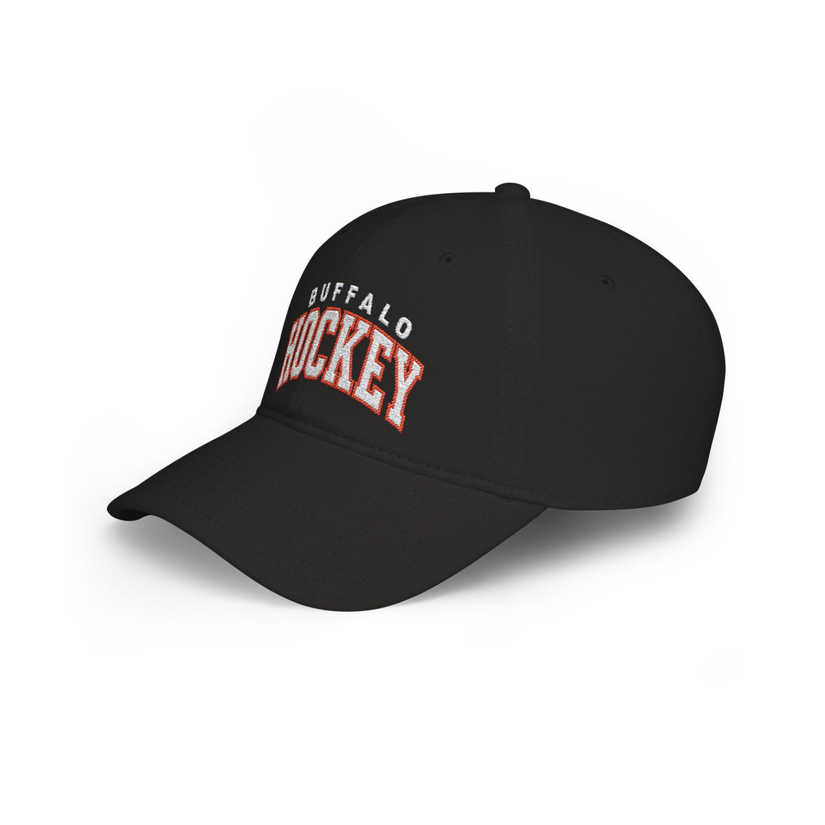 Buffalo Hockey Hat – Black, Red & White Embroidered Cap