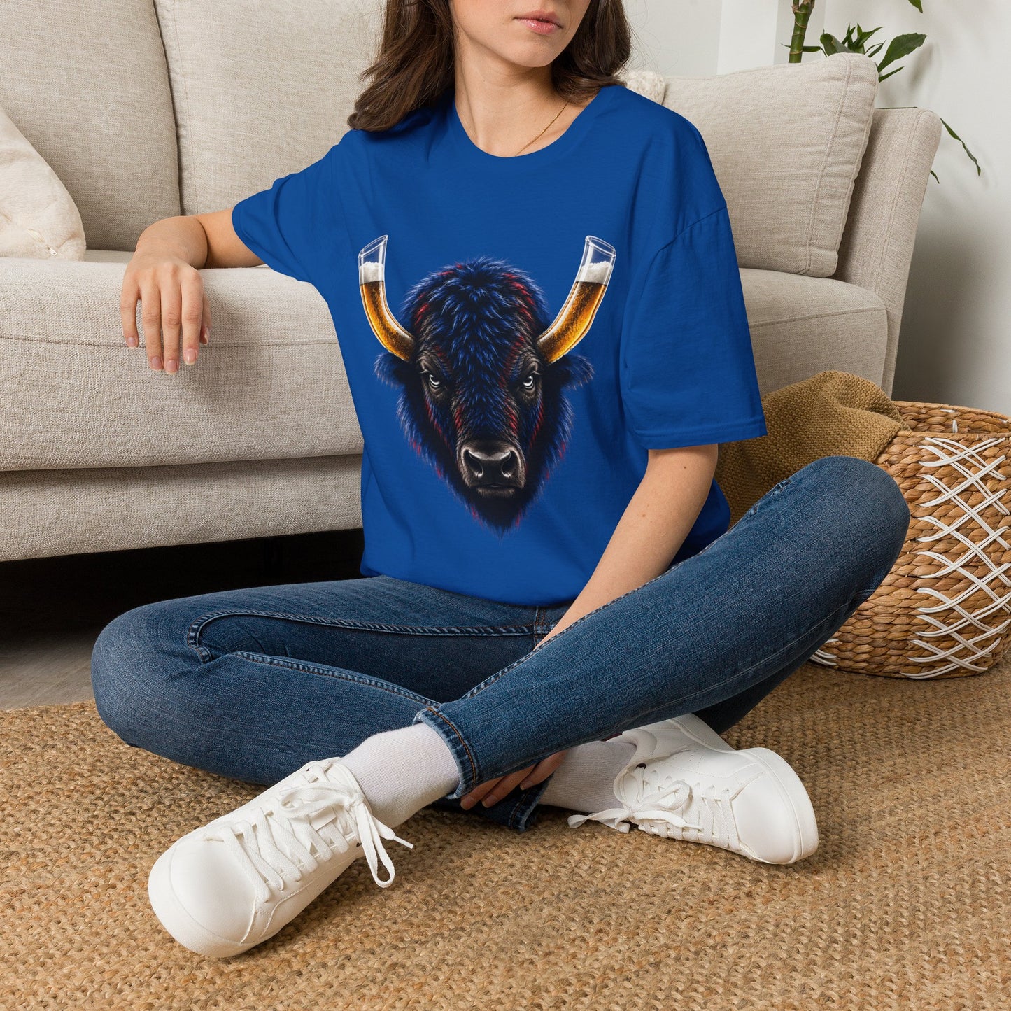 Buffalo Beer Horn T-Shirt – Buffalo Football Tailgate Shirt | 716 Game Day Apparel