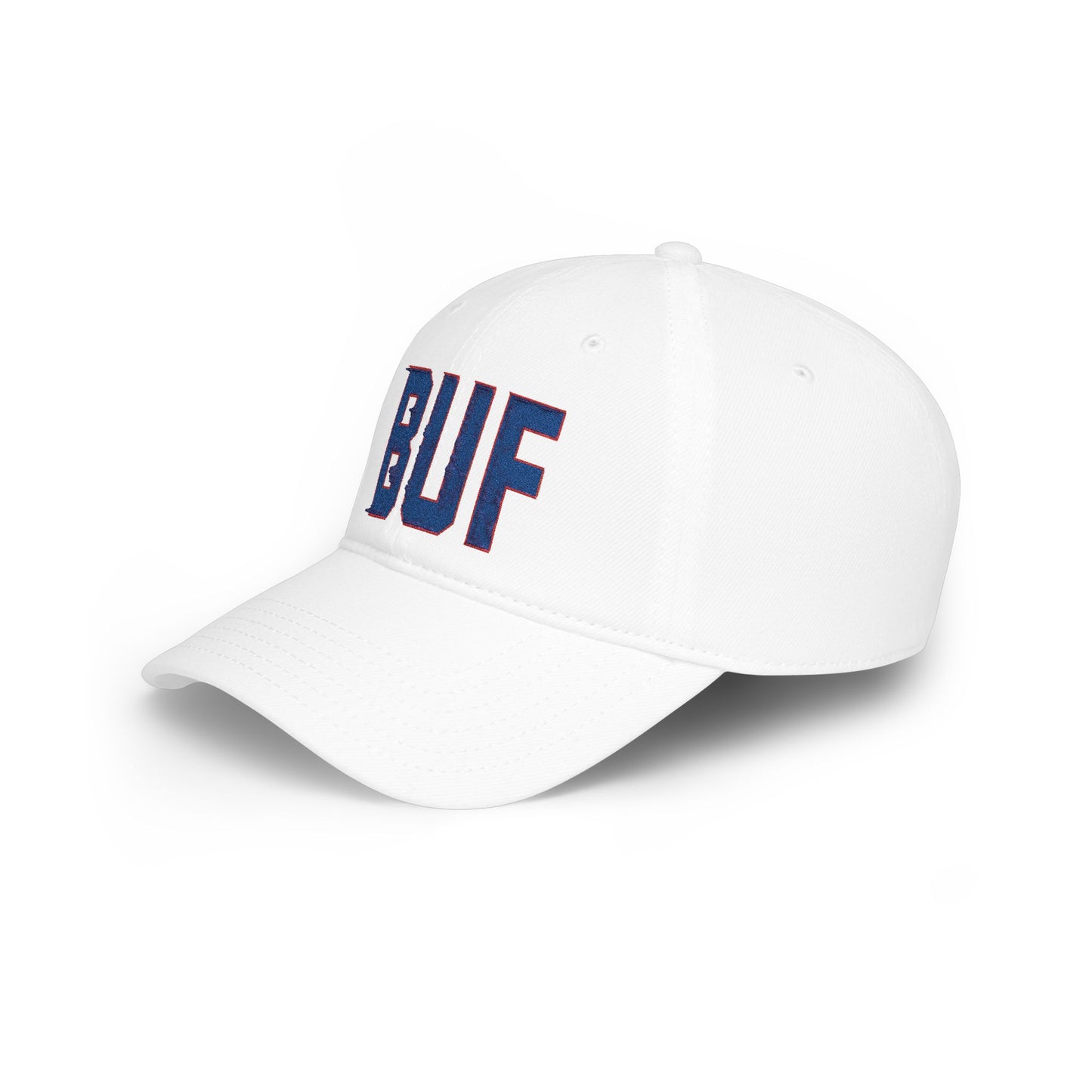 BUF Buffalo Football Hat – White Embroidered Hat