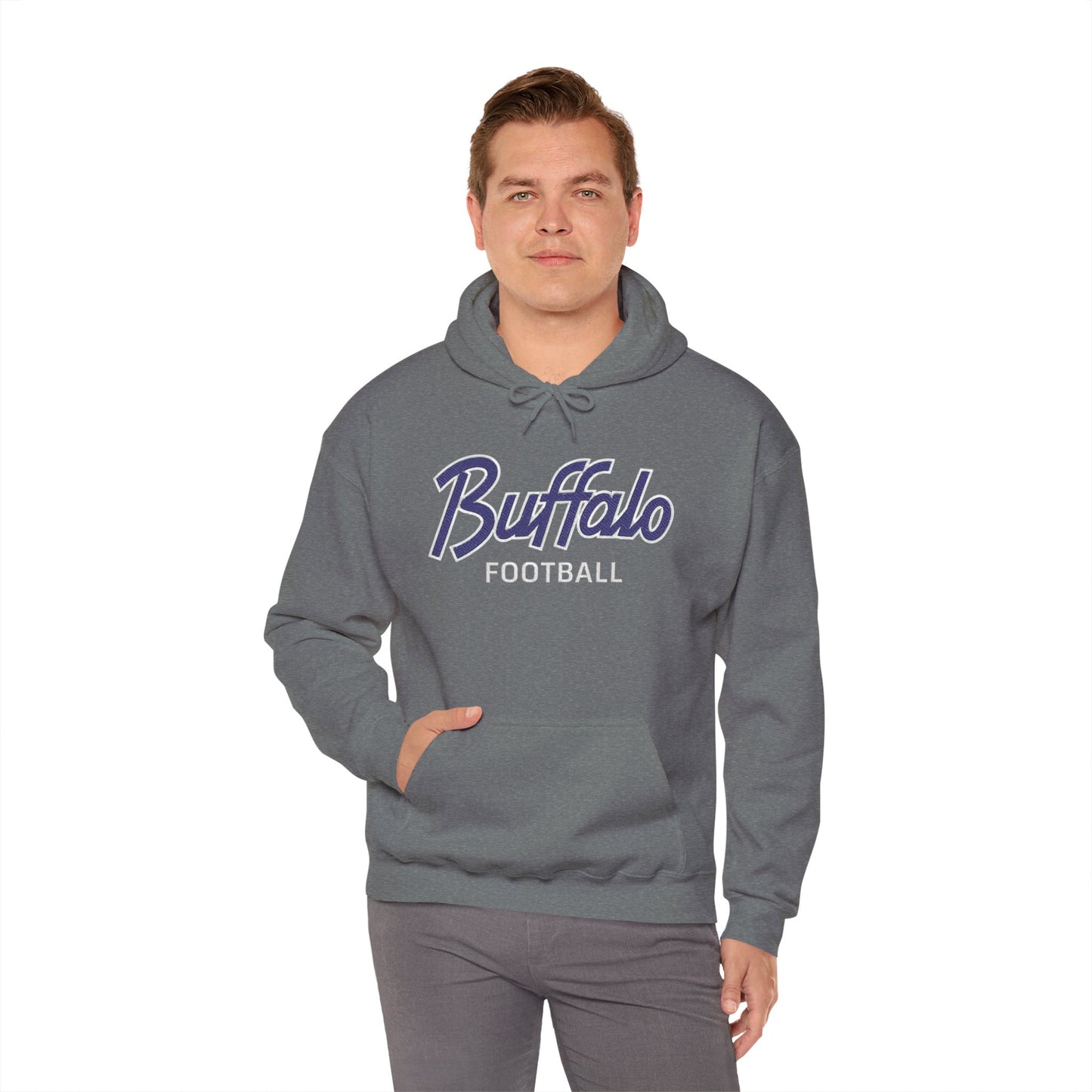 Buffalo Football Nickel City Hoodie | Vintage Embroidered Buffalo Football Hooded Sweatshirt