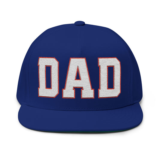 Dad Flat Bill Hat – Retro Embroidered Father’s Day Snapback Cap | Teesrus716