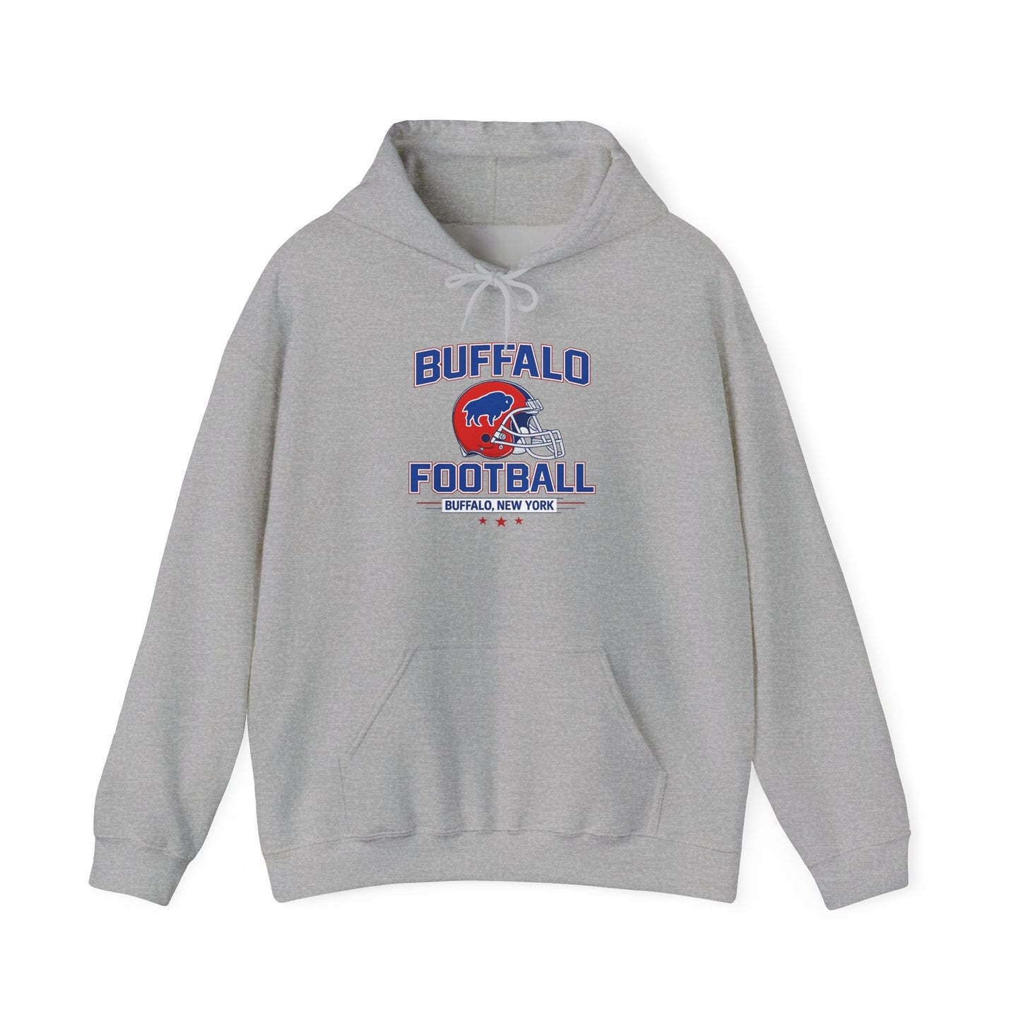 Buffalo Football Hoodie | Vintage Buffalo Helmet Pullover Hoodie | Buffalo NY Fan Apparel