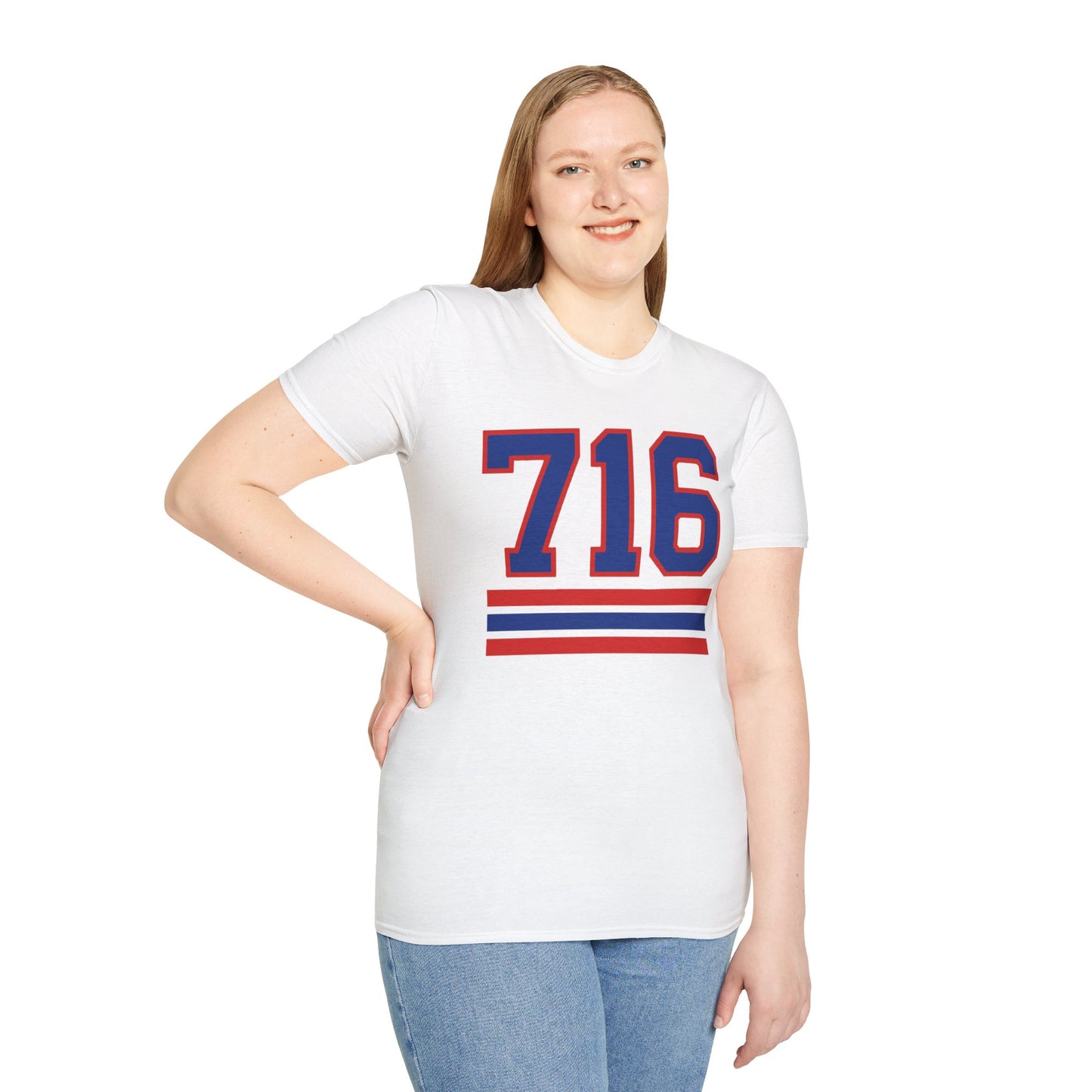 716 Buffalo T-Shirt – Retro Area Code Athletic Graphic Tee | Teesrus716