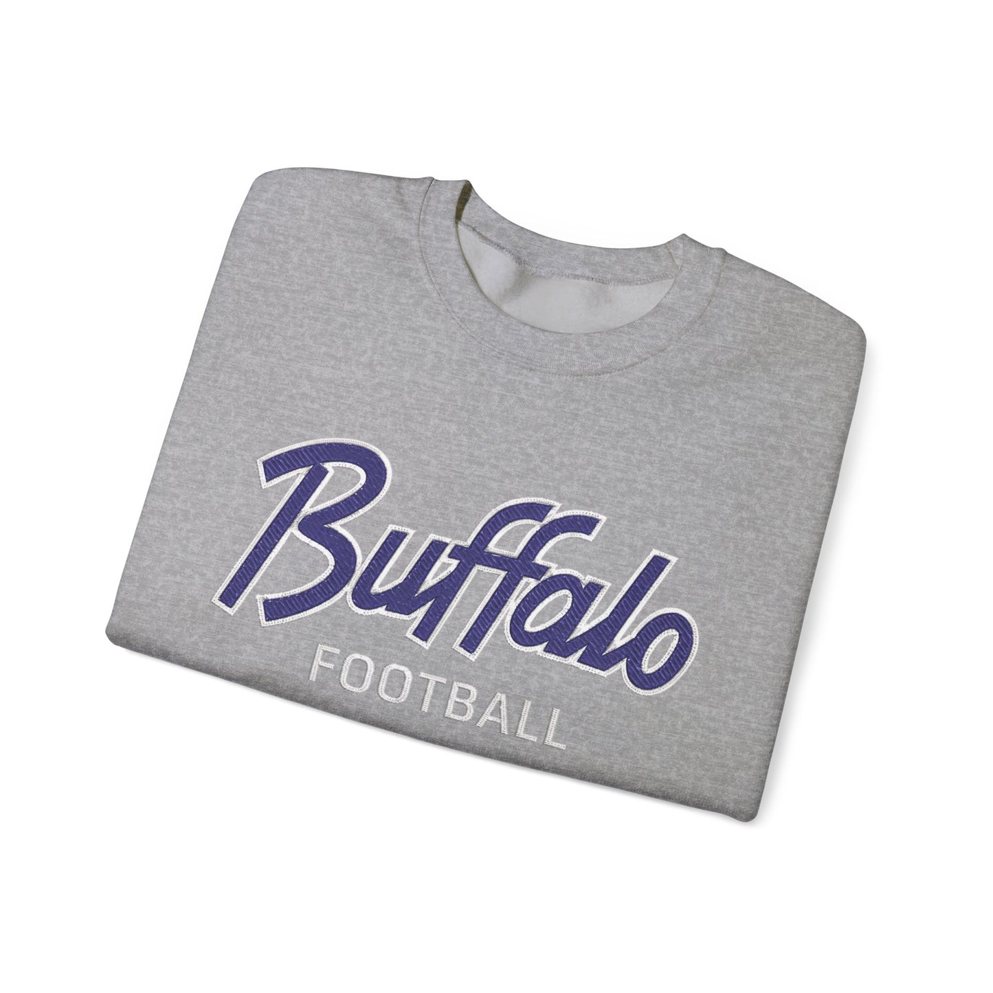 Buffalo Football Nickel City Crewneck Sweatshirt | Vintage Embroidered Buffalo Football Sweatshirt