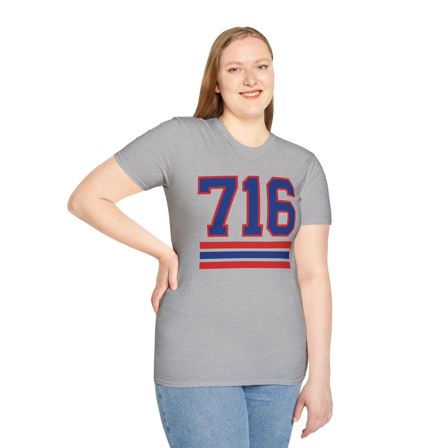 716 Buffalo T-Shirt – Retro Area Code Athletic Graphic Tee | Teesrus716