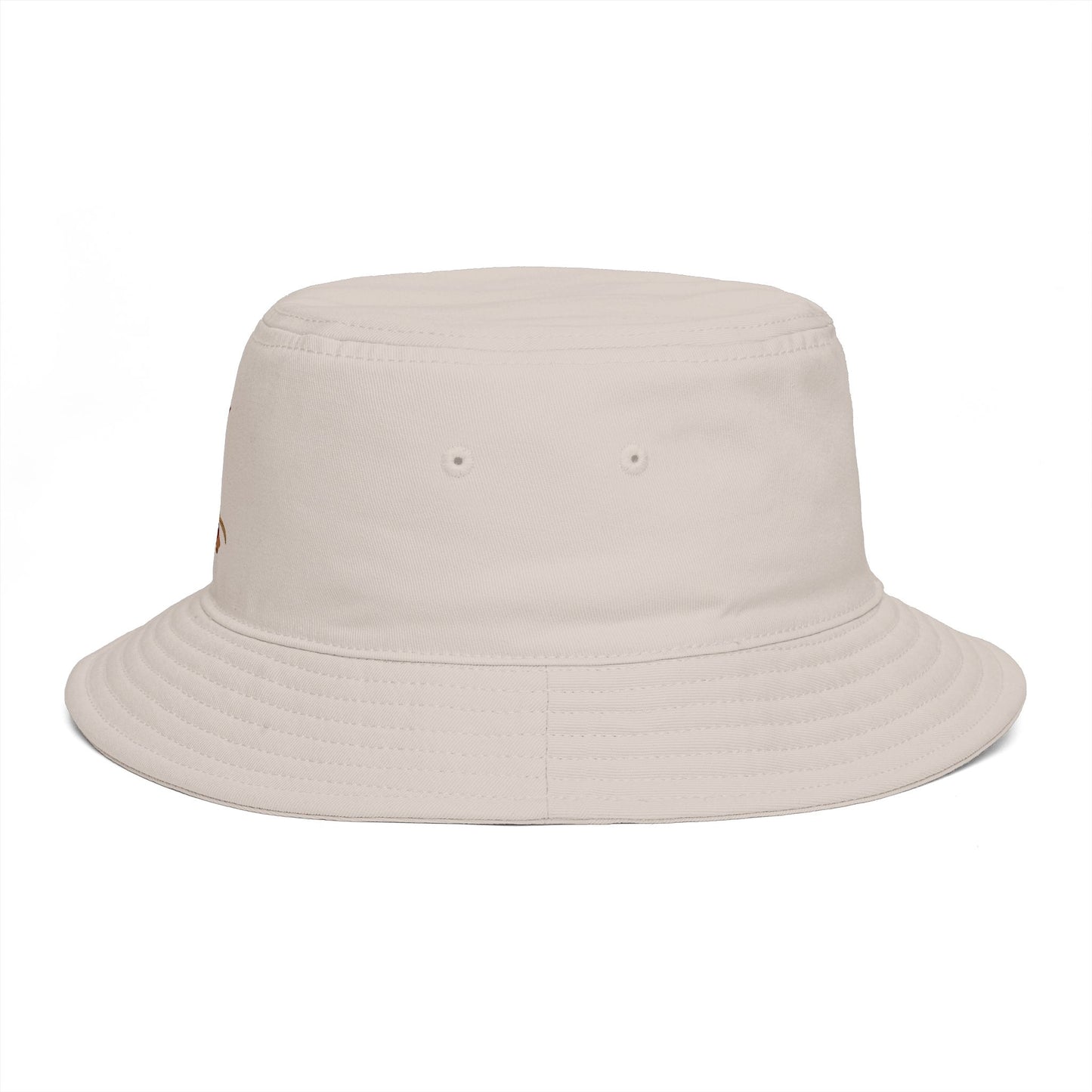 Brown Bucket Hat with Vintage Circus Performer Embroidery