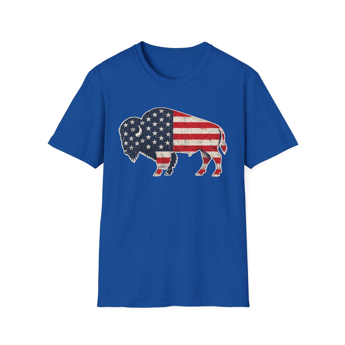 American Flag Buffalo T-Shirt – Patriotic Buffalo USA Graphic Tee | Teesrus716